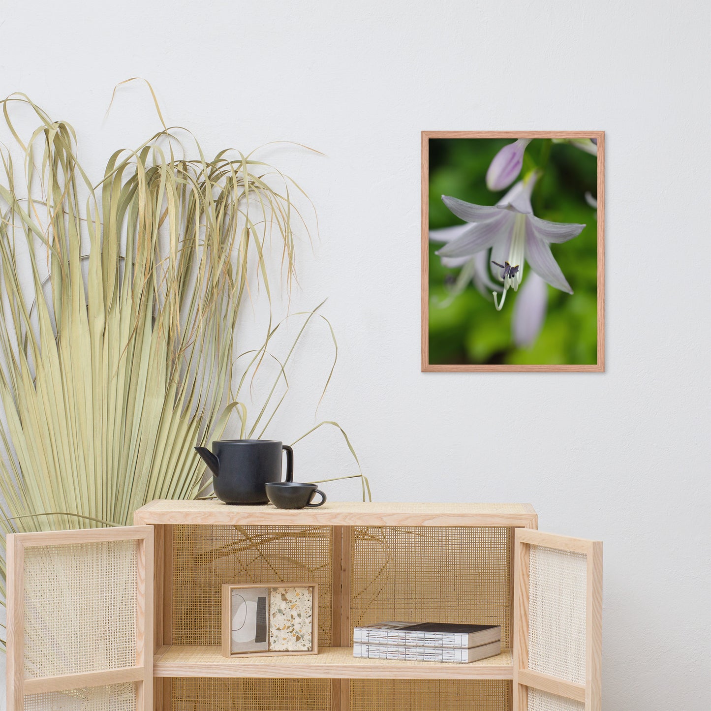 Hosta Bloom Floral Nature Photo Framed Wall Art Print