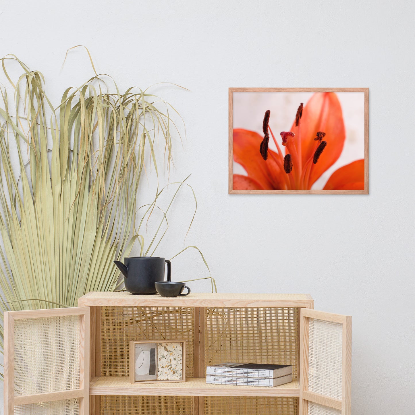Lily Stigma Floral Nature Photo Framed Wall Art Print