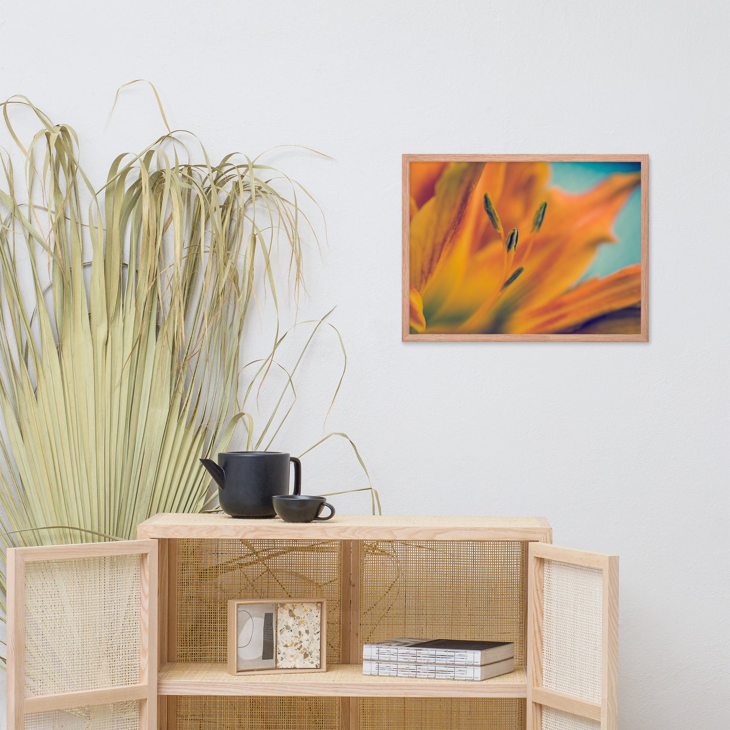 Mystical Tiger Lily Floral Nature Photo Framed Wall Art Print