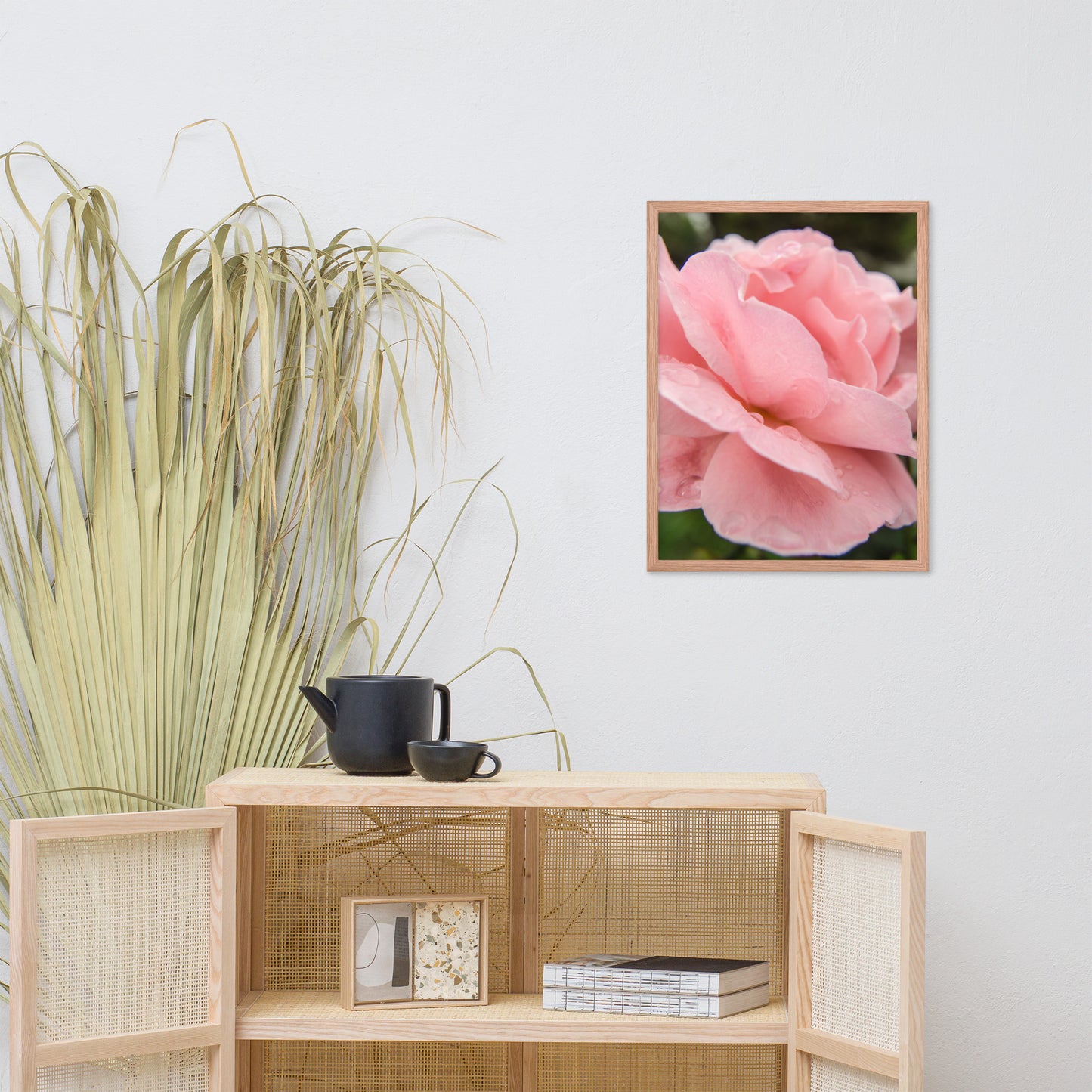 Pink Passion Floral Nature Photo Framed Wall Art Print