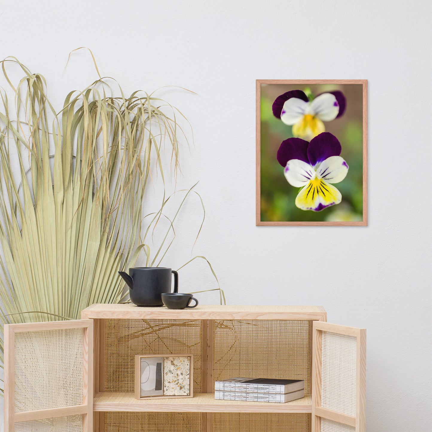 Pretty Little Violets Floral Nature Photo Framed Wall Art Print