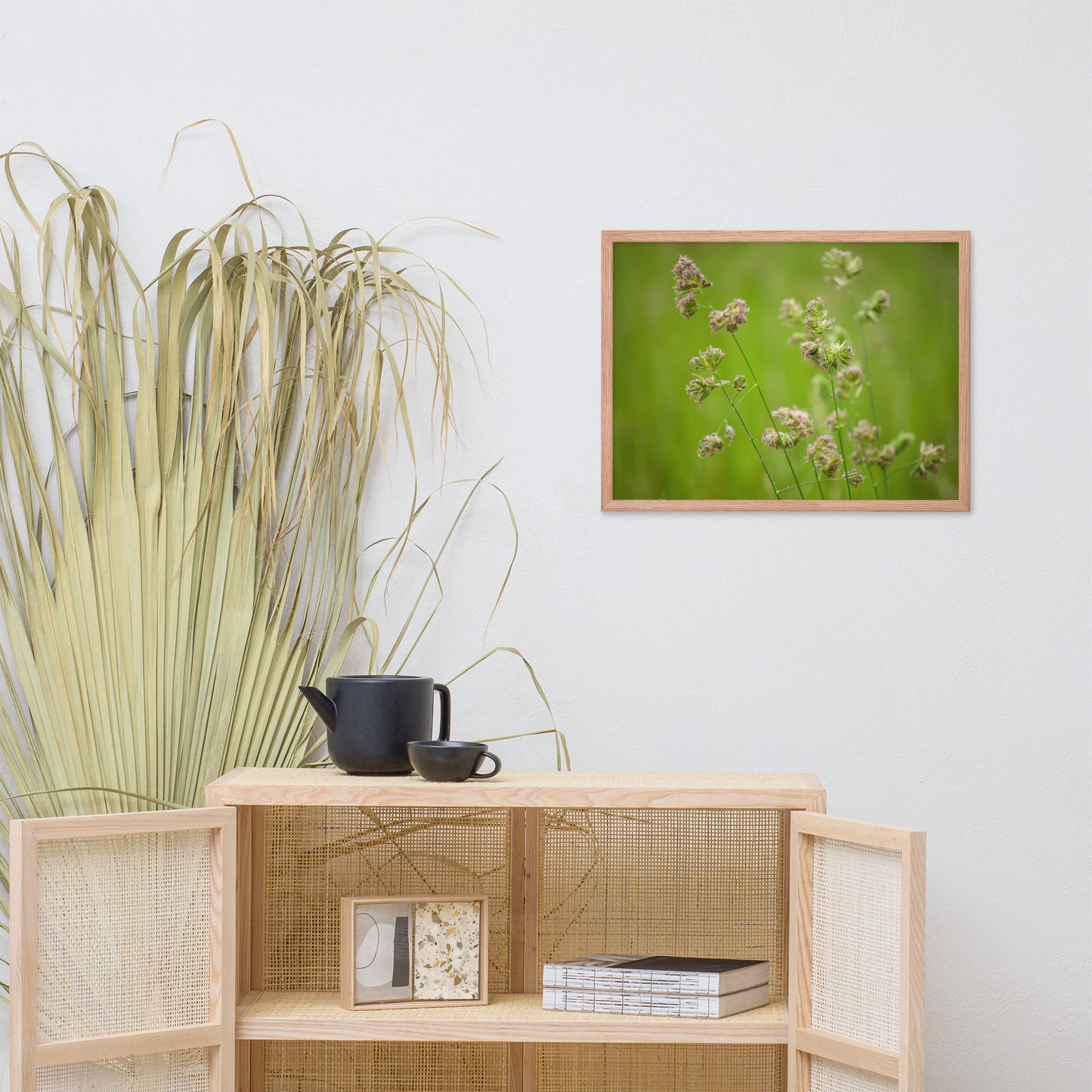 Softened Fields Botanical Nature Photo Framed Wall Art Print