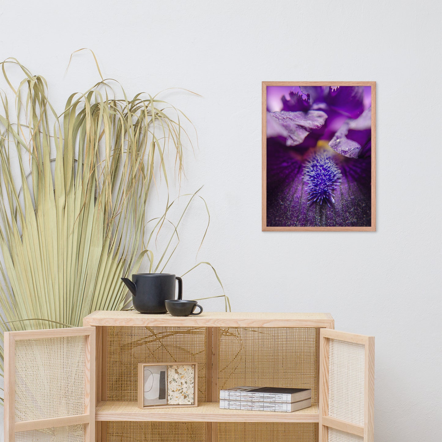 Stigma of Iris Floral Nature Photo Framed Wall Art Print