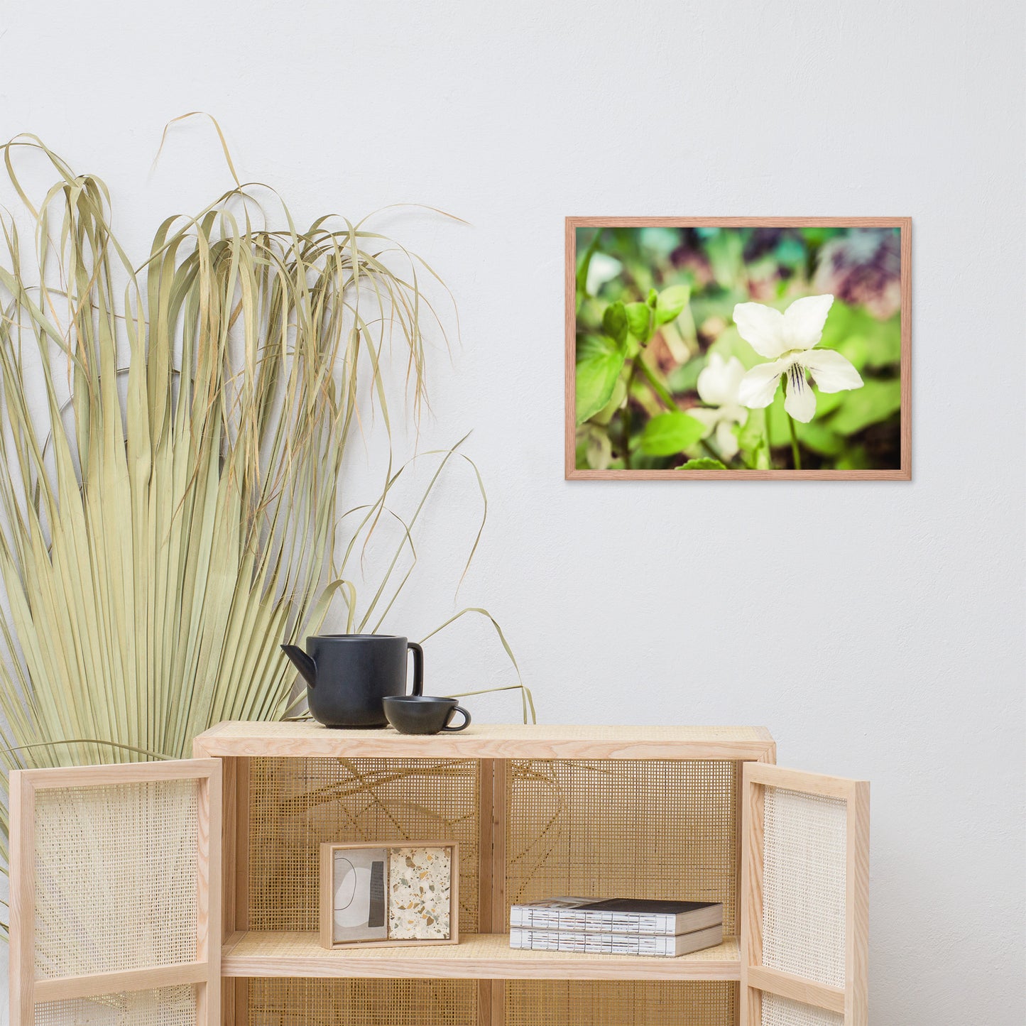 Tranquil China Violet Floral Nature Photo Framed Wall Art Print