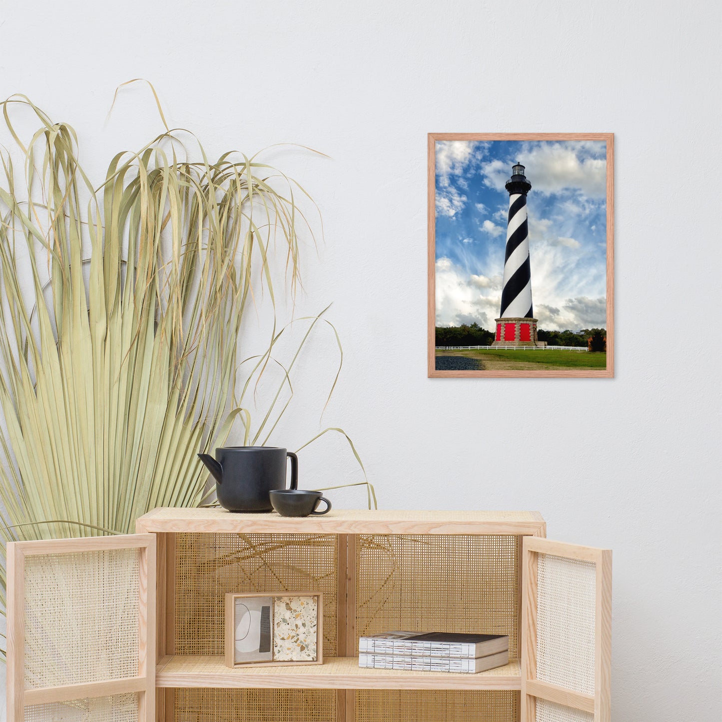 Cape Hatteras Lighthouse Coastal Landscape Framed Photo Paper Wall Art Prints