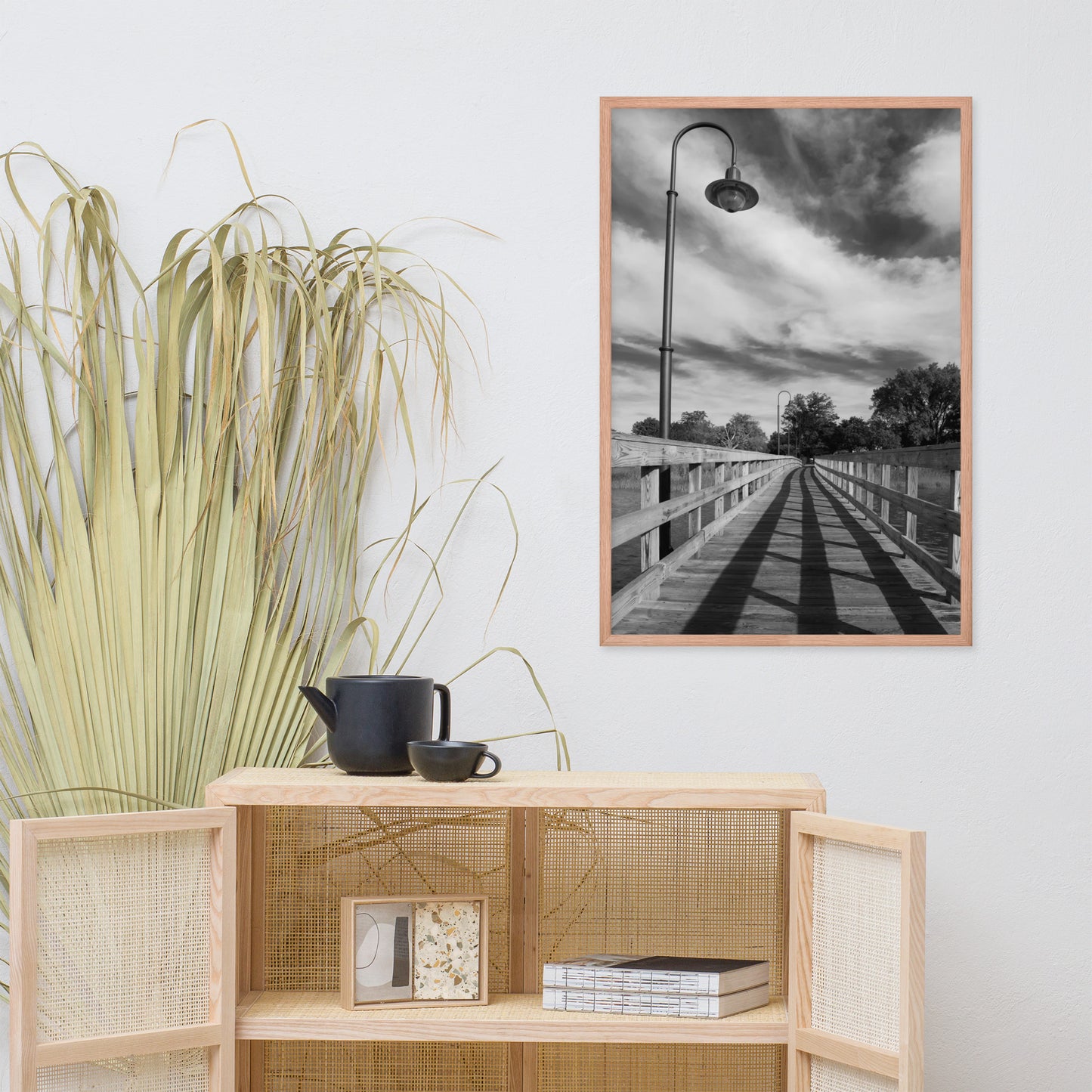 Follow the Lines Rural Landscape Framed Photo Paper Wall Art Prints