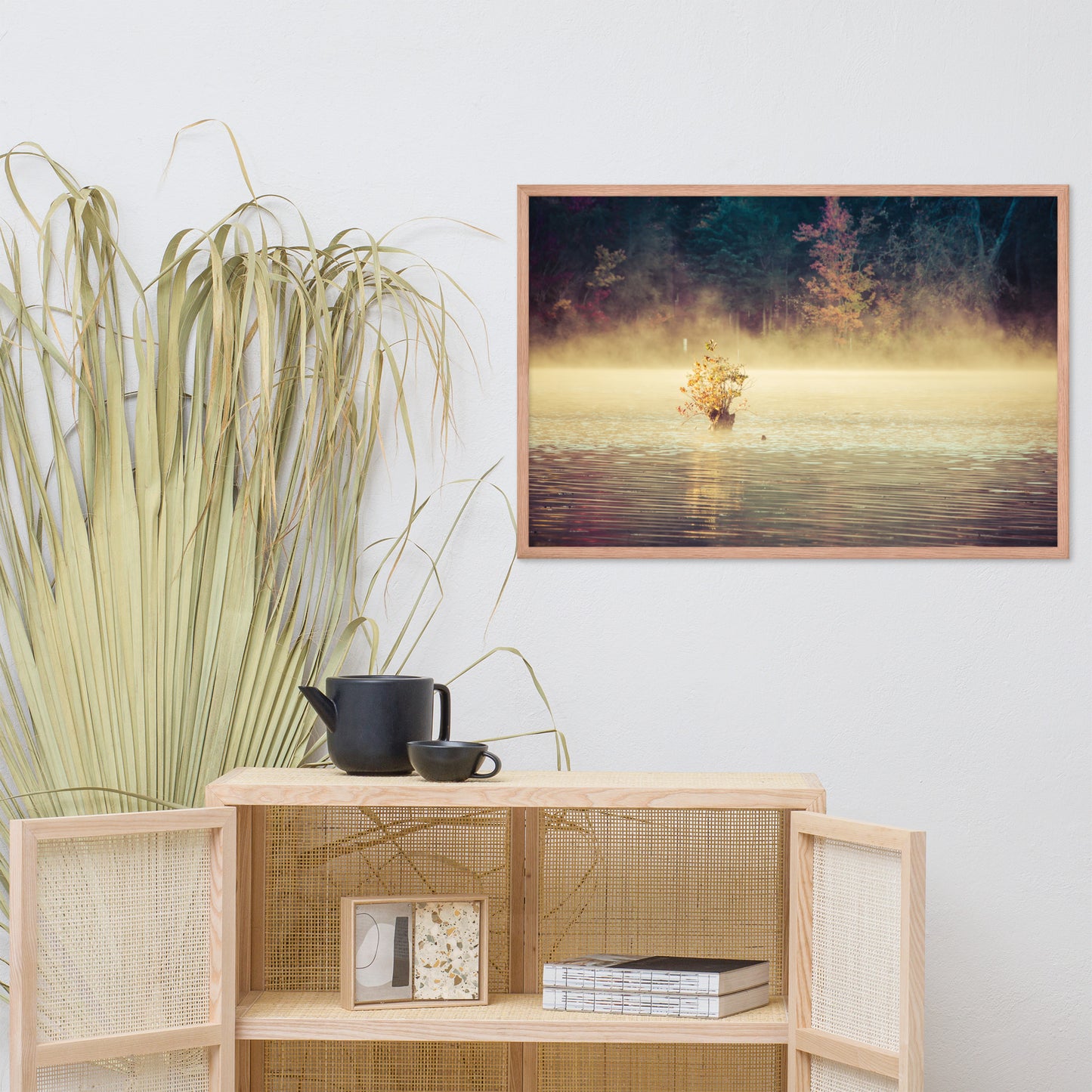 Golden Mist on Waples Pond Framed Photo Paper Wall Art Prints