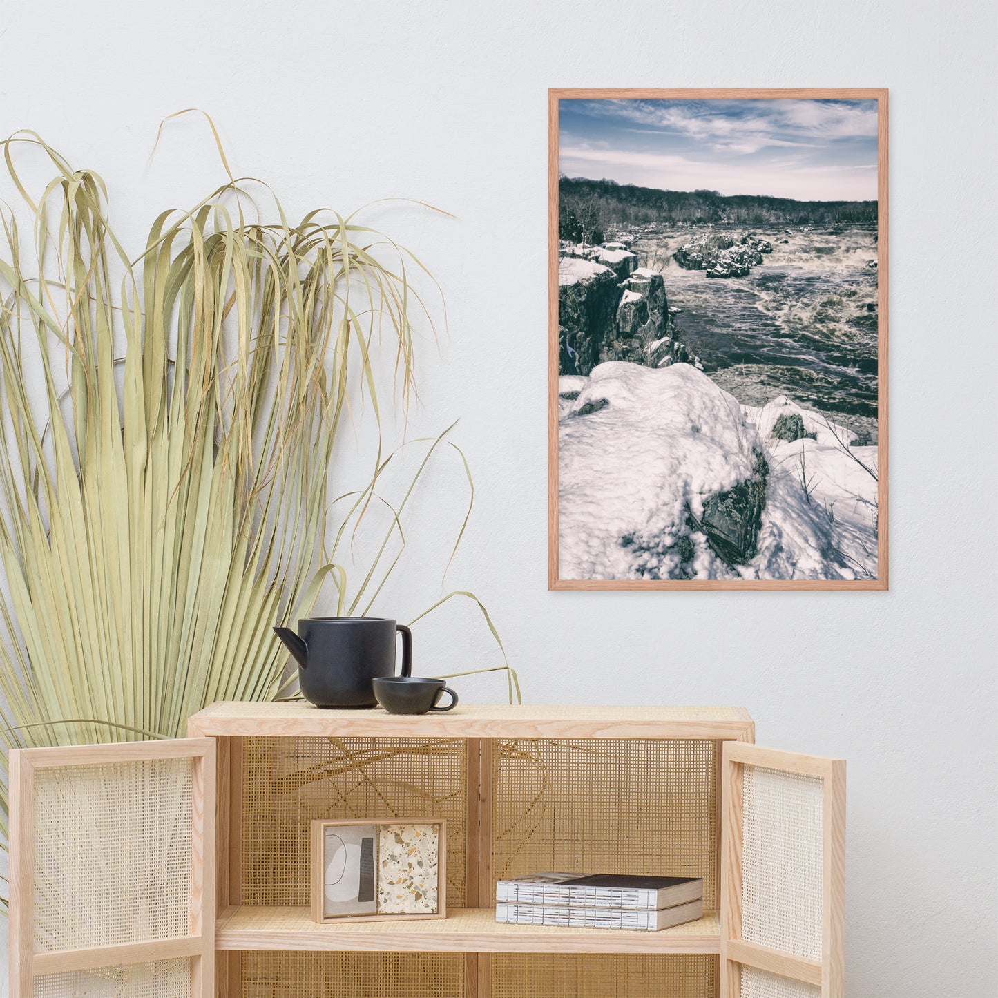 Great Falls Vintage Rural Landscape Framed Photo Paper Wall Art Prints