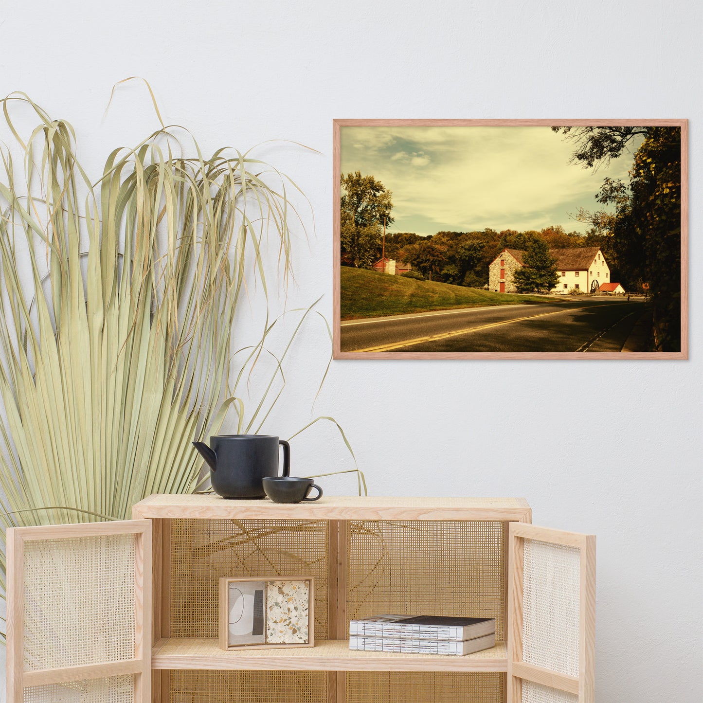 Greenbank Mill Summer Colorized Rural Framed Photo Paper Wall Art Prints