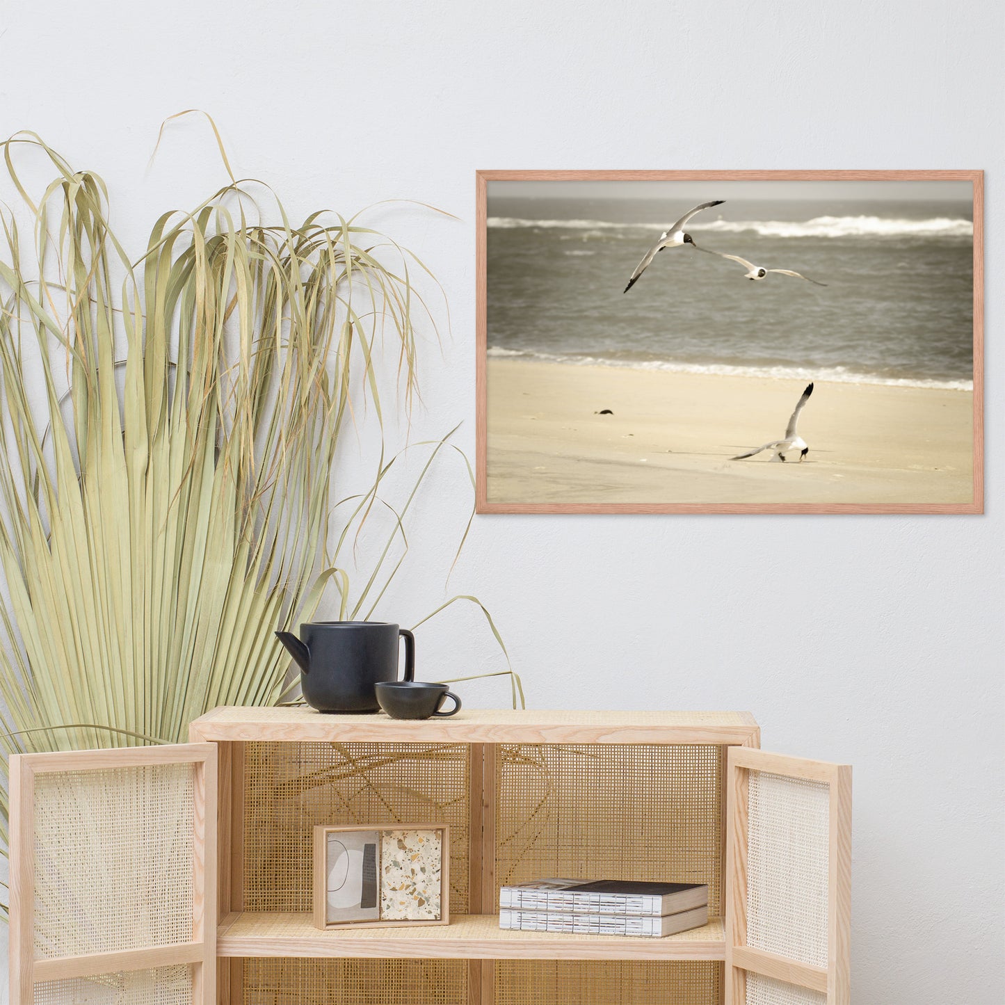 Life at the Shore Coastal Landscape Photo Framed Wall Art Print
