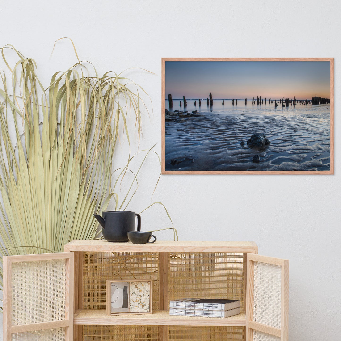 Low Tide At Battery Coastal Landscape Framed Photo Paper Wall Art Prints