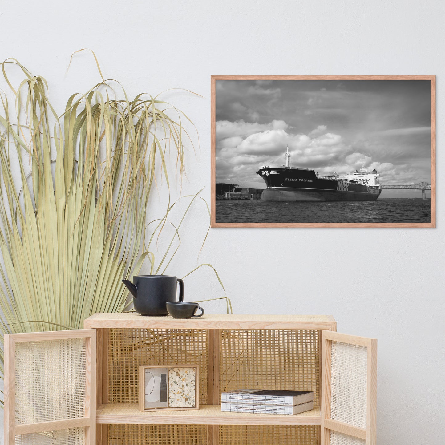 Ship on the St. Johns River Coastal Photo Framed Wall Art Print