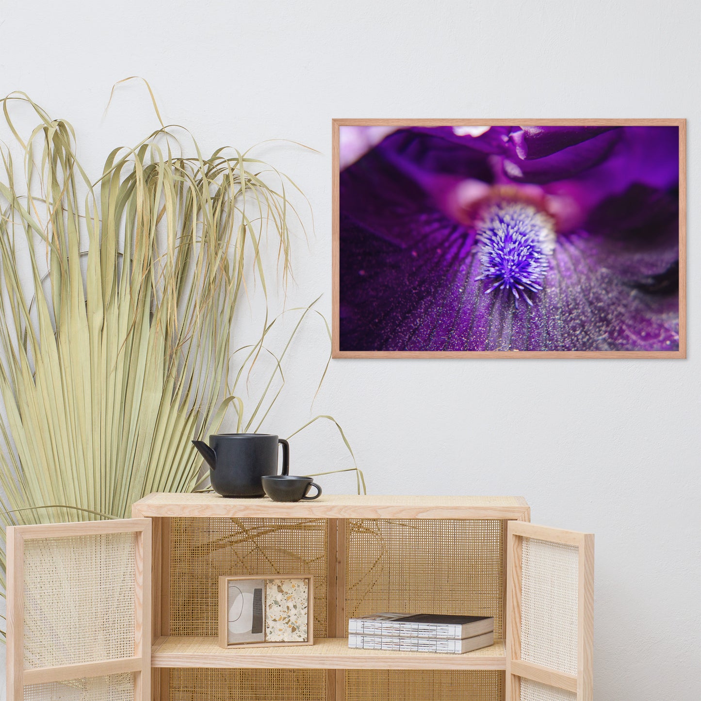 Eye of Iris Floral Nature Photo Framed Wall Art Print
