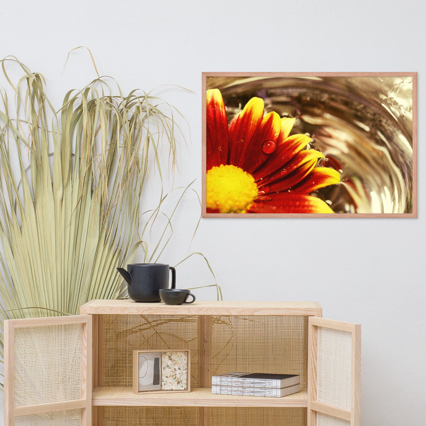 Floating Mum Floral Nature Photo Framed Wall Art Print
