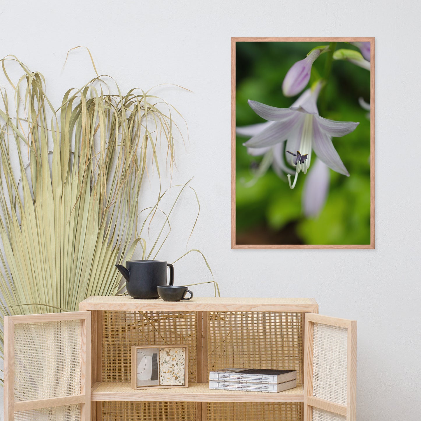 Hosta Bloom Floral Nature Photo Framed Wall Art Print