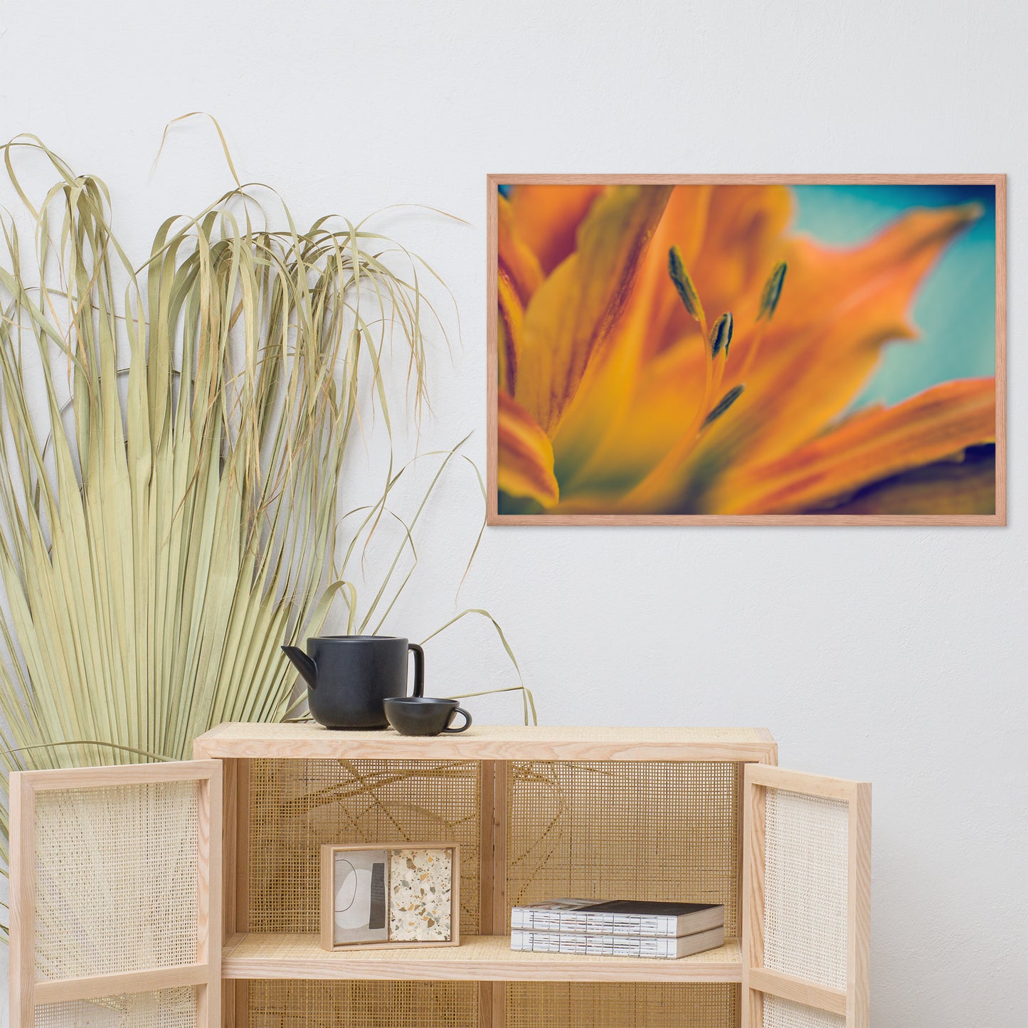 Mystical Tiger Lily Floral Nature Photo Framed Wall Art Print