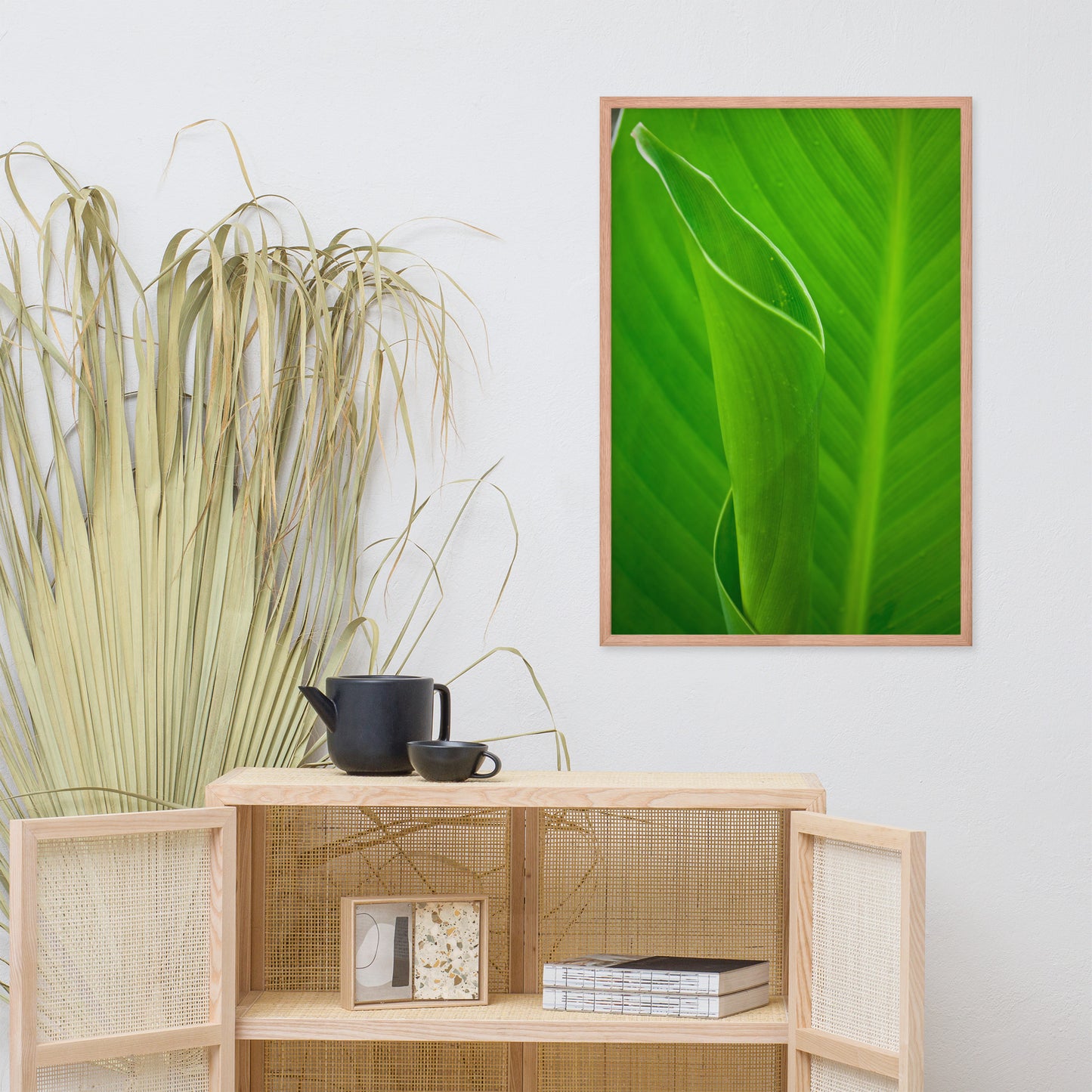 Leaves of Canna Lily Botanical Nature Photo Framed Wall Art Print
