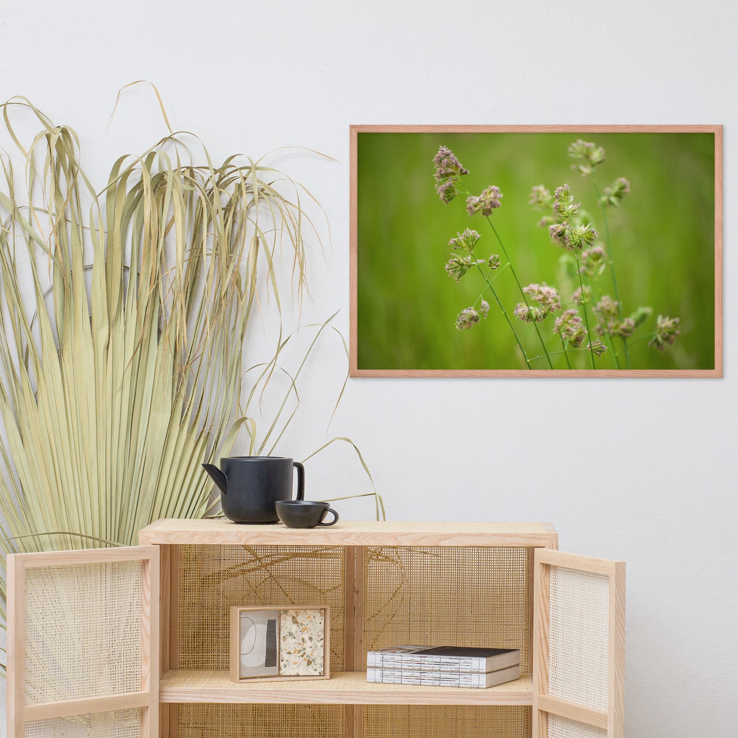 Softened Fields Botanical Nature Photo Framed Wall Art Print