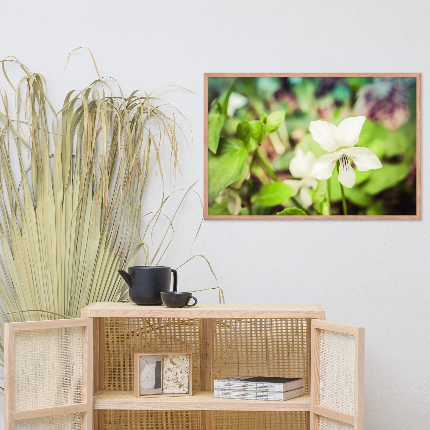 Tranquil China Violet Floral Nature Photo Framed Wall Art Print