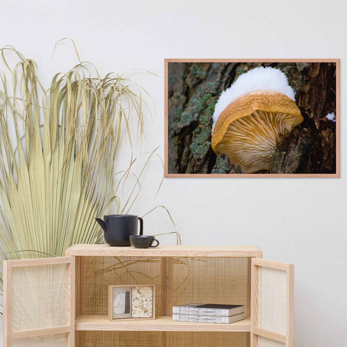 Snow Fungus Botanical Nature Photo Framed Wall Art Print