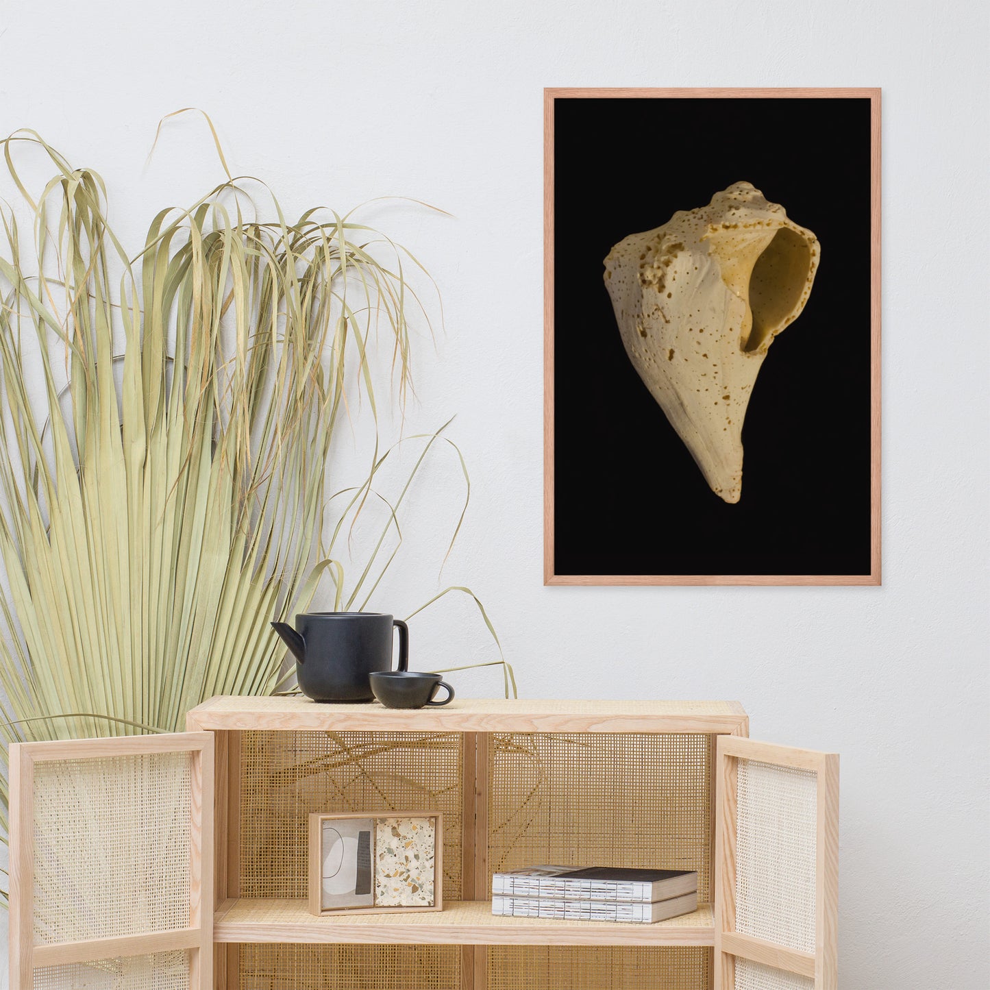 State of Erosion Image 1 Whelk Shell Coastal Nature Photo Framed Wall Art Print