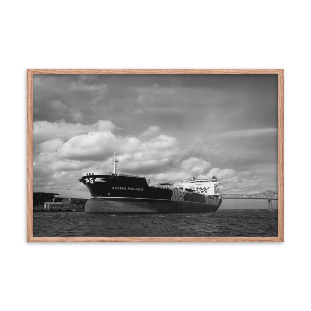 Ship on the St. Johns River Coastal Photo Framed Wall Art Print