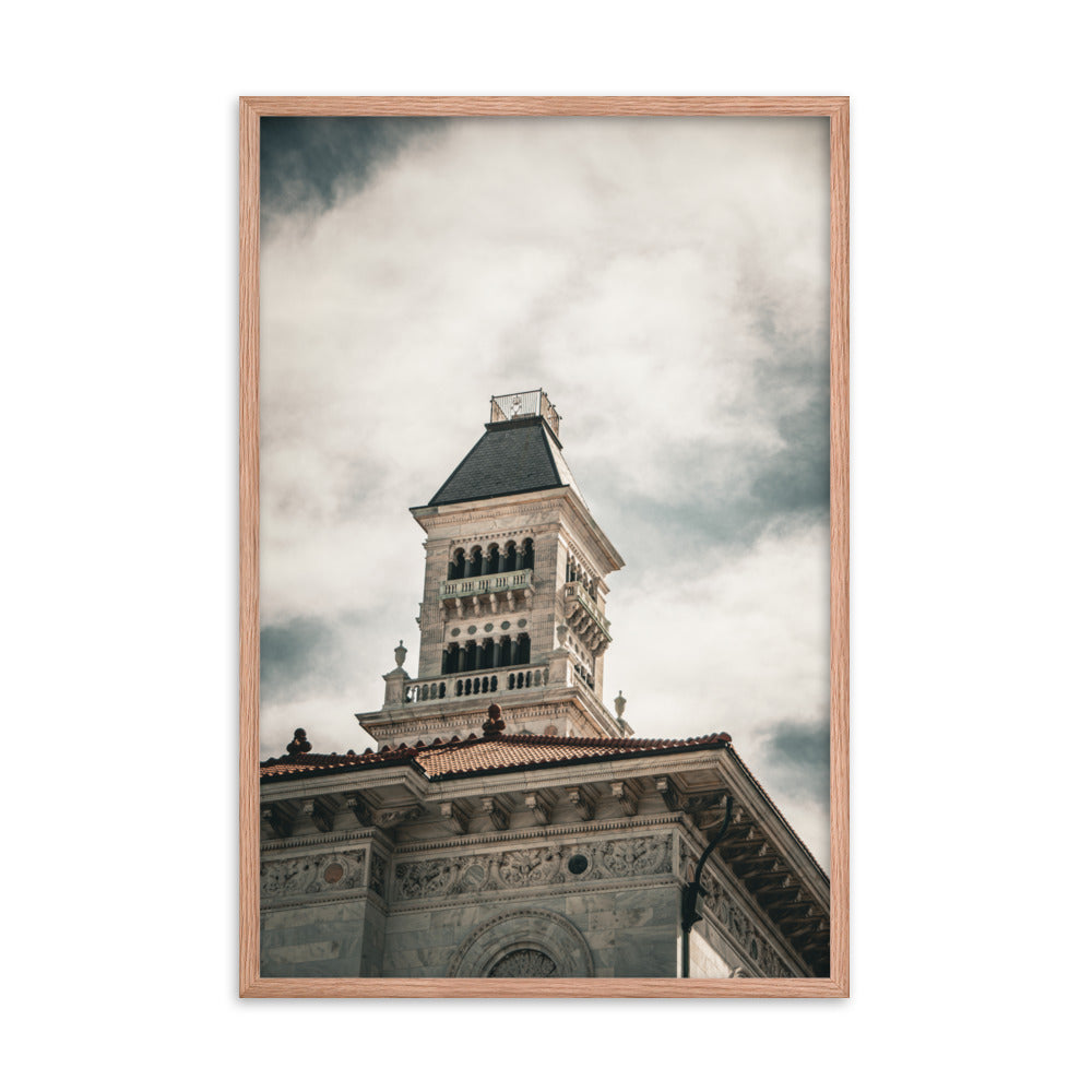 Bell Tower on Tomochichi Federal Building Savannah Ga Framed Wall Art Print