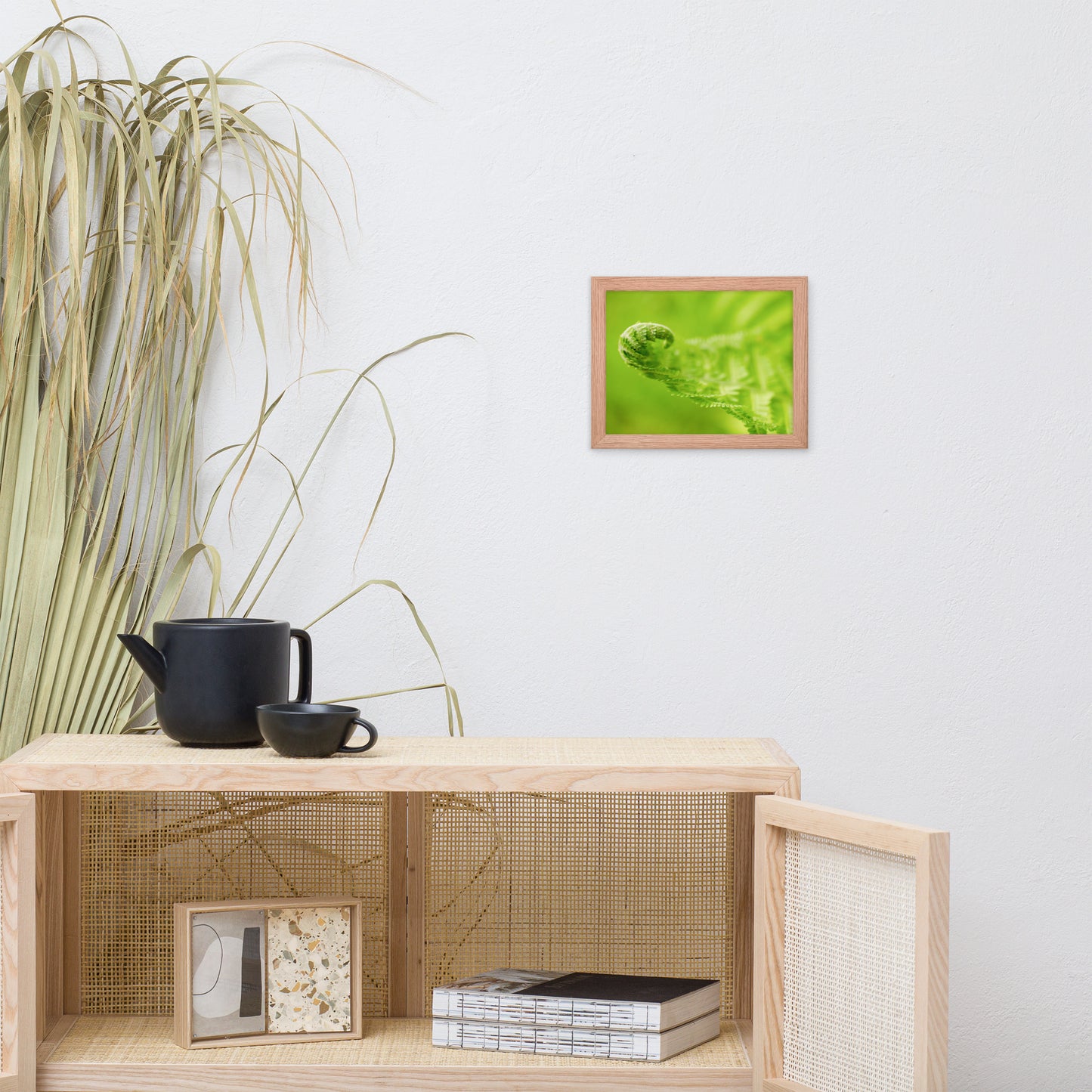 Fern Curl Botanical Nature Photo Framed Wall Art Print