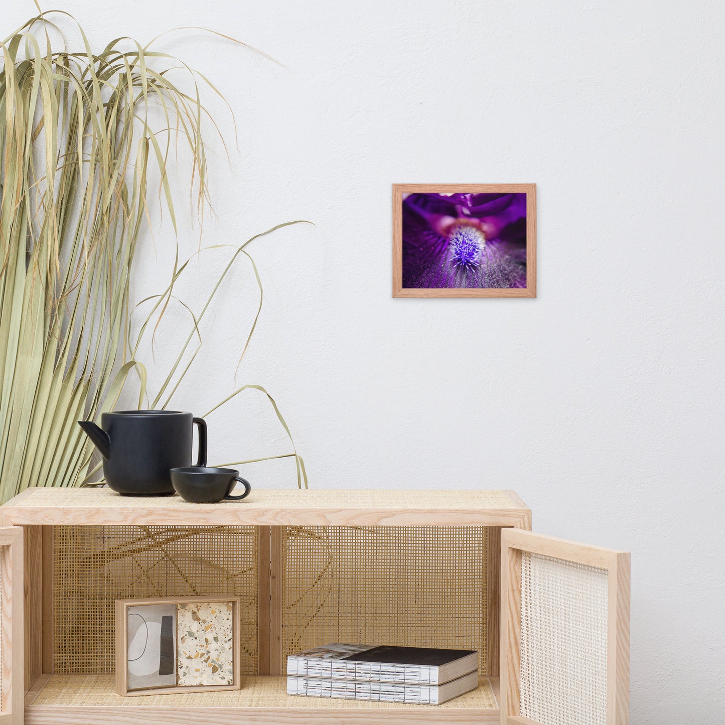 Eye of Iris Floral Nature Photo Framed Wall Art Print