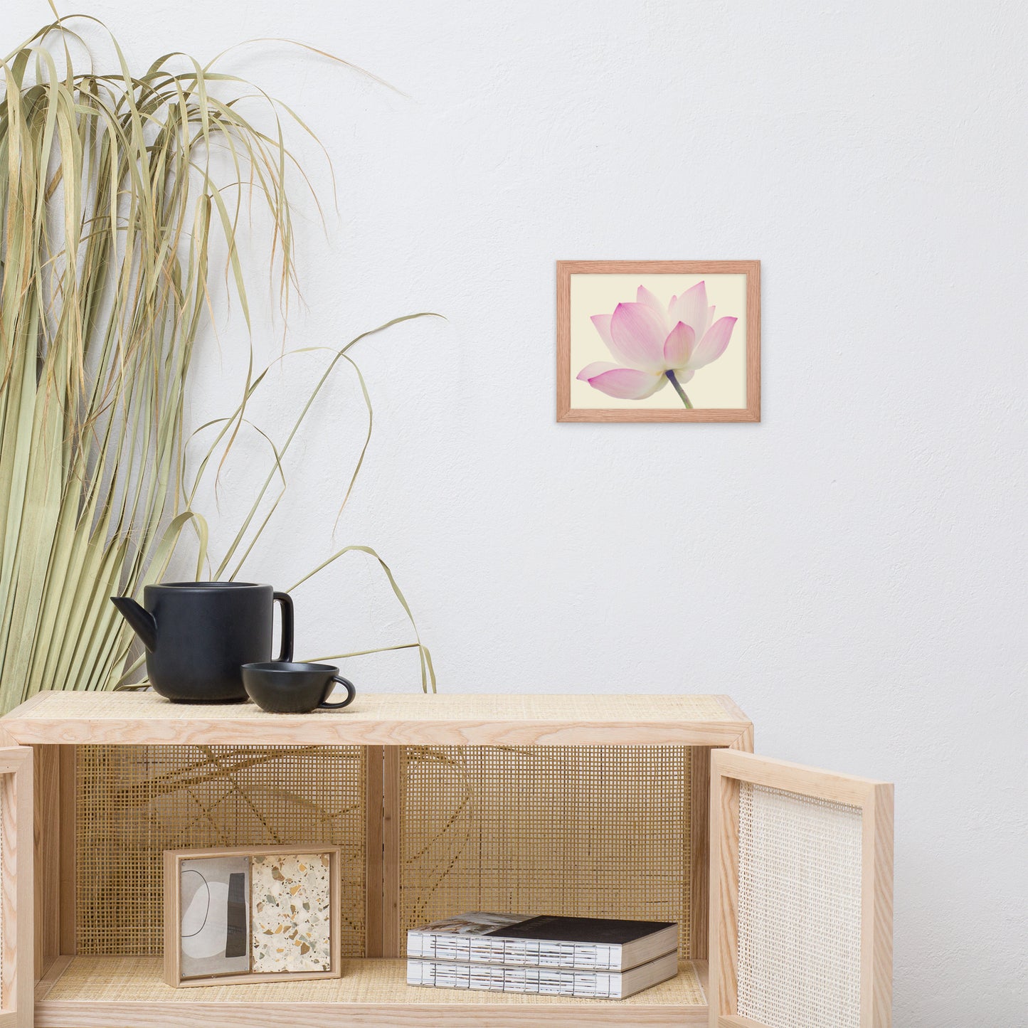 Lotus Flower Creamy Haze Effect Floral Nature Photo Framed Photo Paper Poster