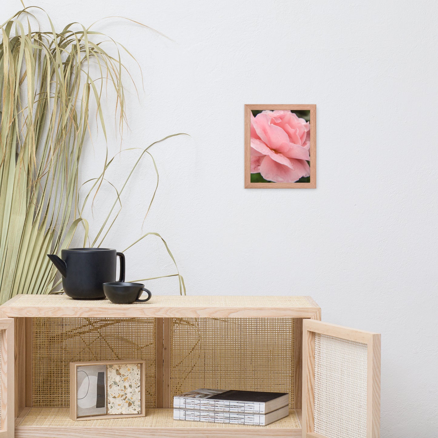 Pink Passion Floral Nature Photo Framed Wall Art Print
