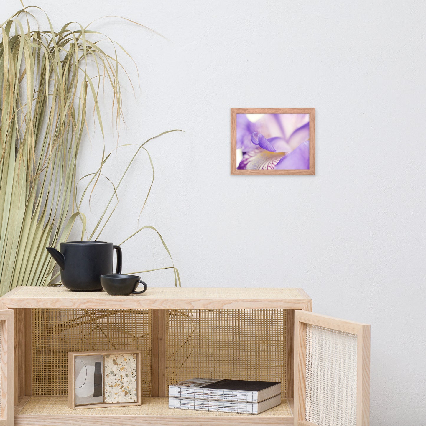 Soft Focus Iris Petals Floral Nature Photo Framed Wall Art Print
