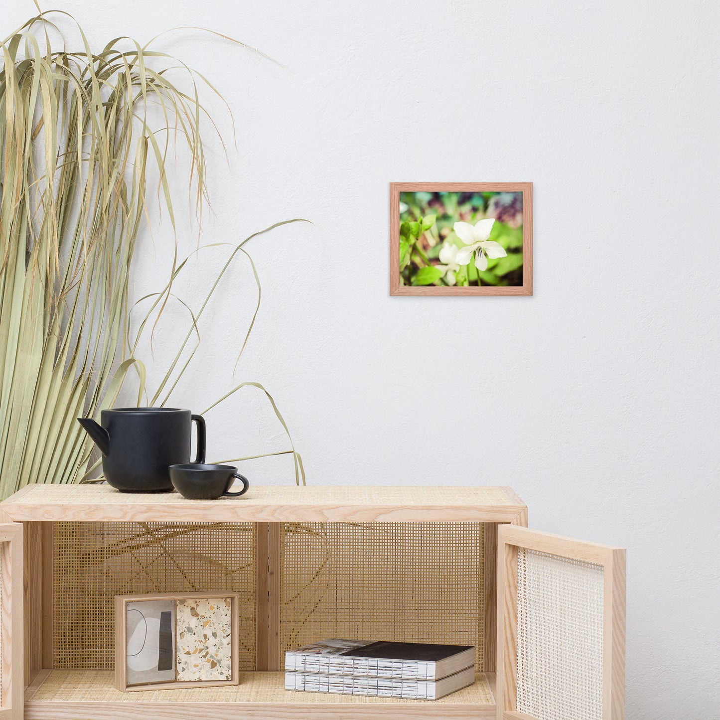 Tranquil China Violet Floral Nature Photo Framed Wall Art Print