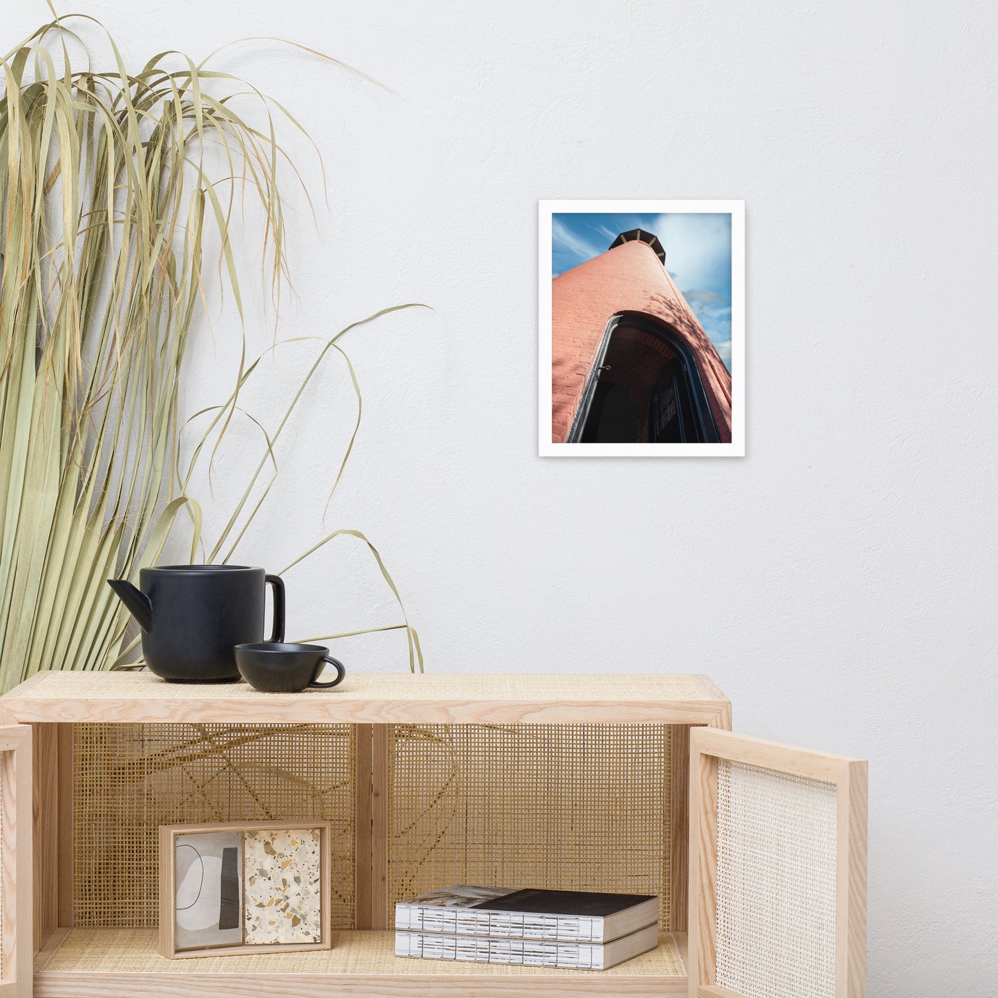 Jupiter Lighthouse Against Sky Landscape Photo Framed Wall Art Print