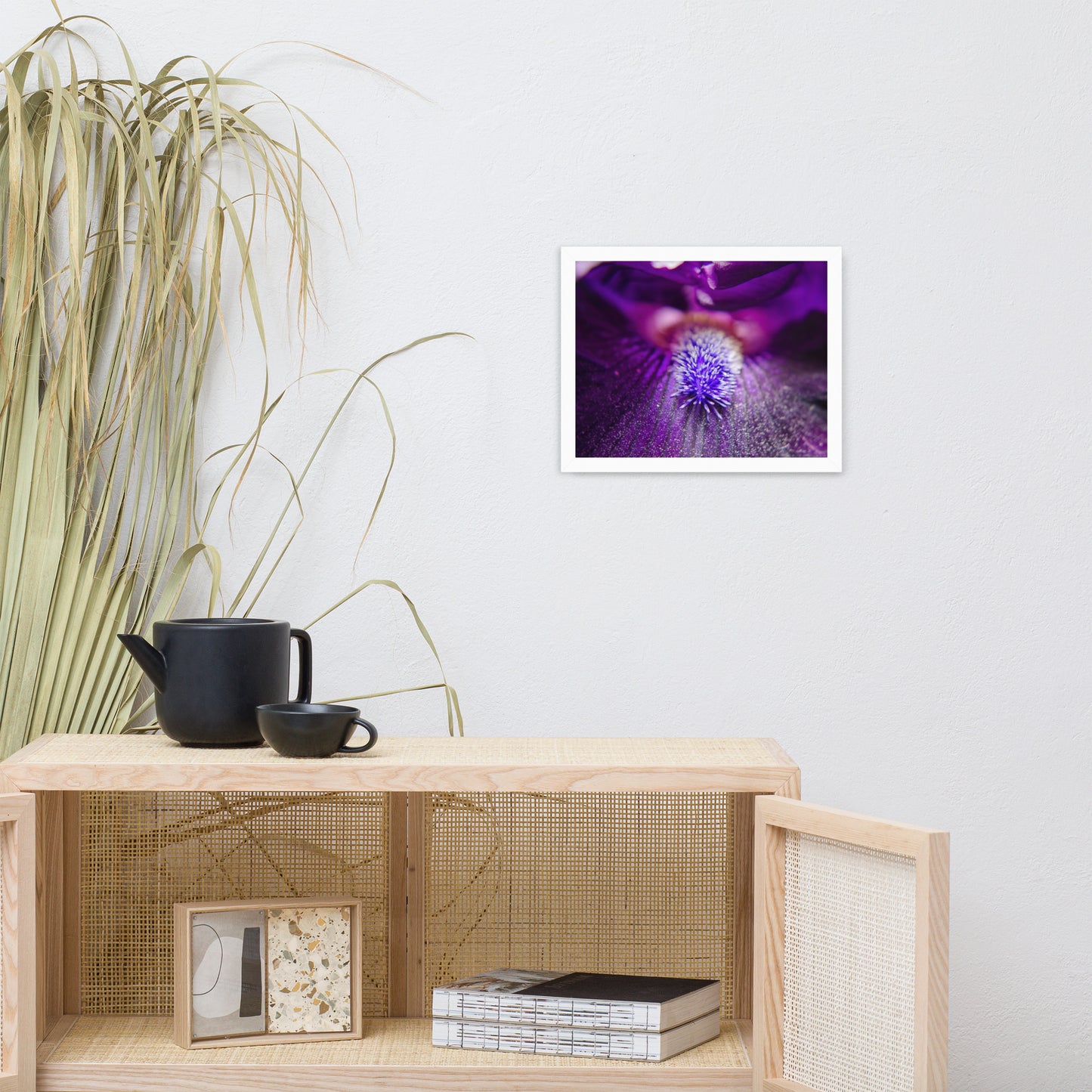 Eye of Iris Floral Nature Photo Framed Wall Art Print