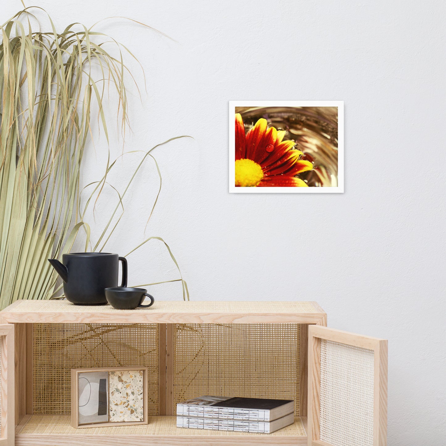 Floating Mum Floral Nature Photo Framed Wall Art Print