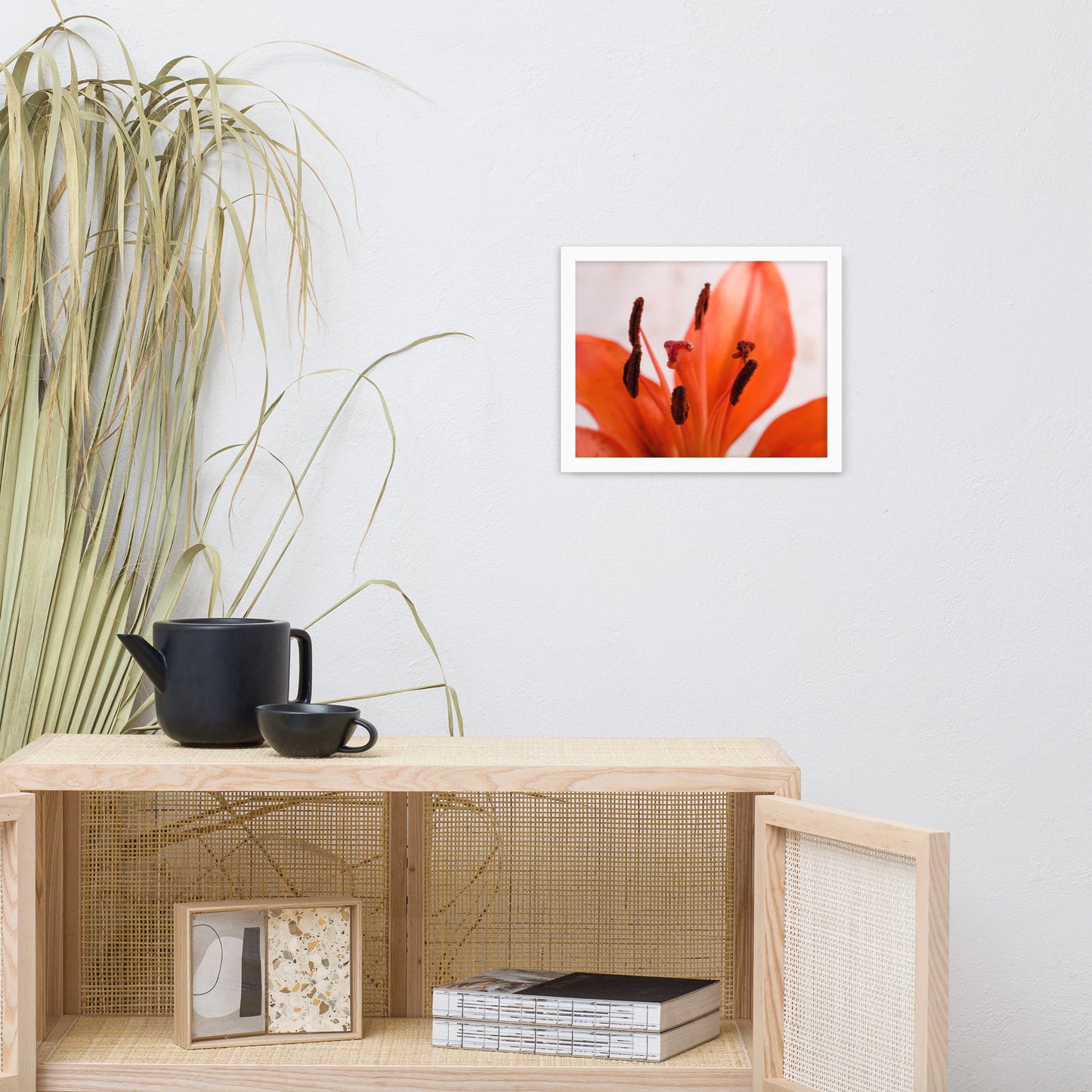 Lily Stigma Floral Nature Photo Framed Wall Art Print