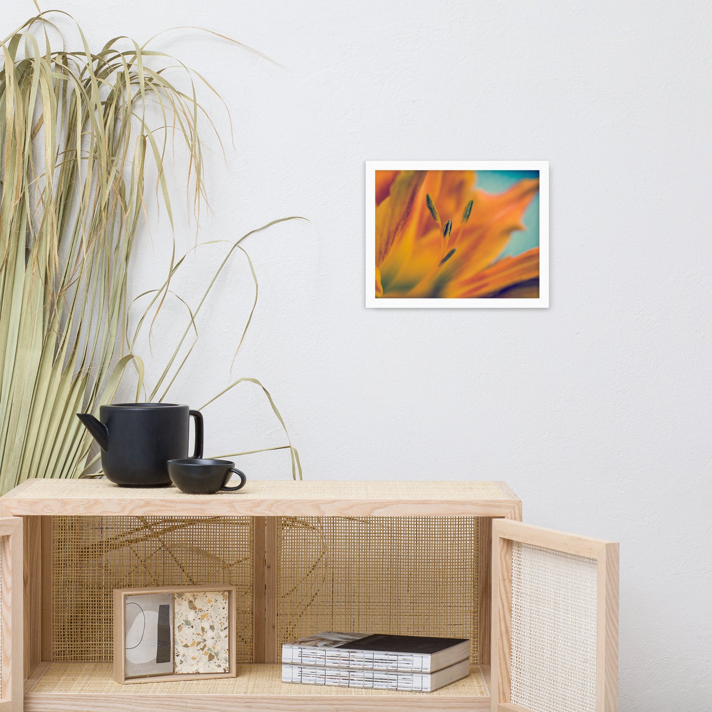 Mystical Tiger Lily Floral Nature Photo Framed Wall Art Print