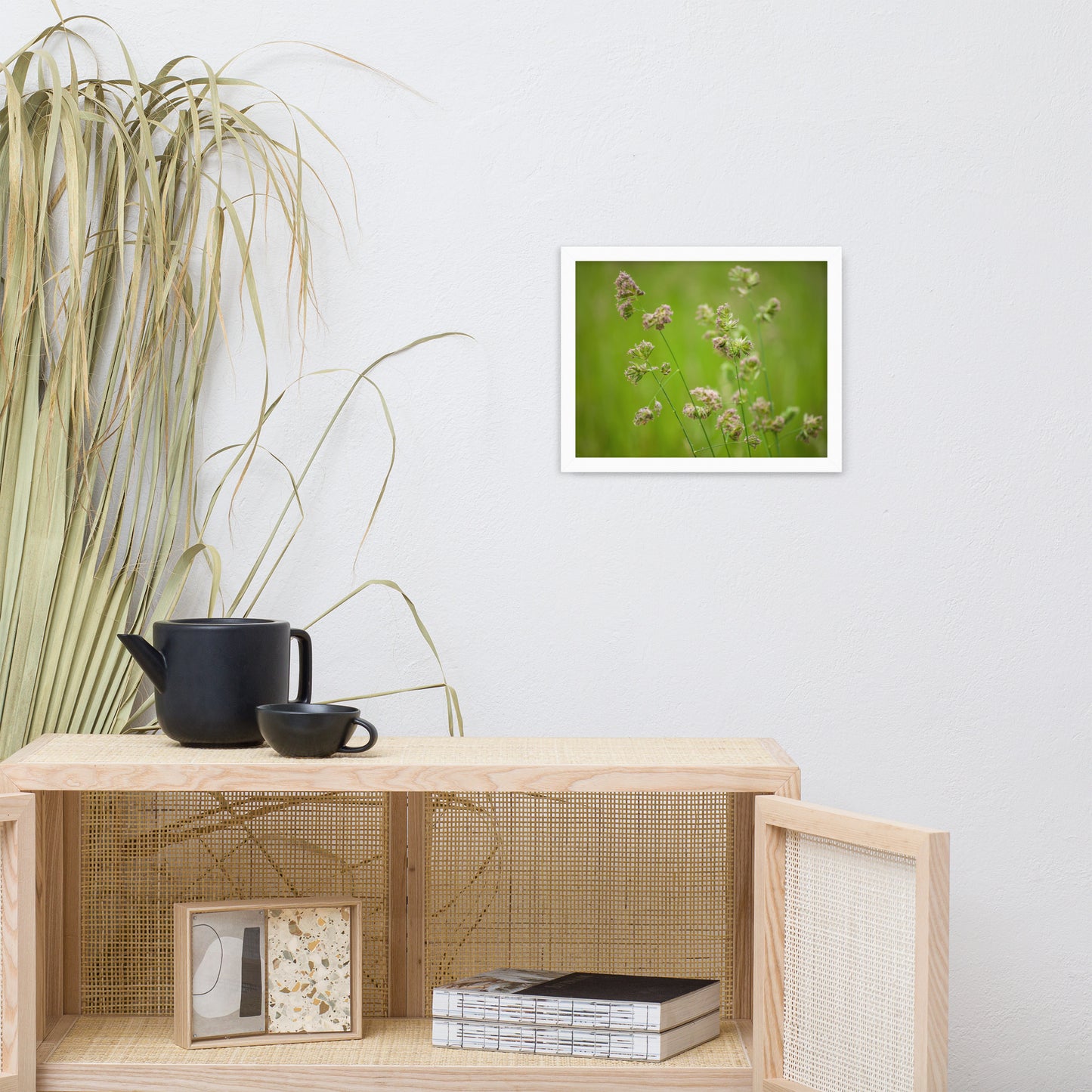 Softened Fields Botanical Nature Photo Framed Wall Art Print