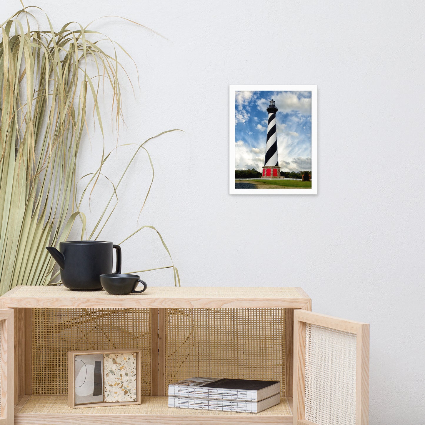 Cape Hatteras Lighthouse Coastal Landscape Framed Photo Paper Wall Art Prints