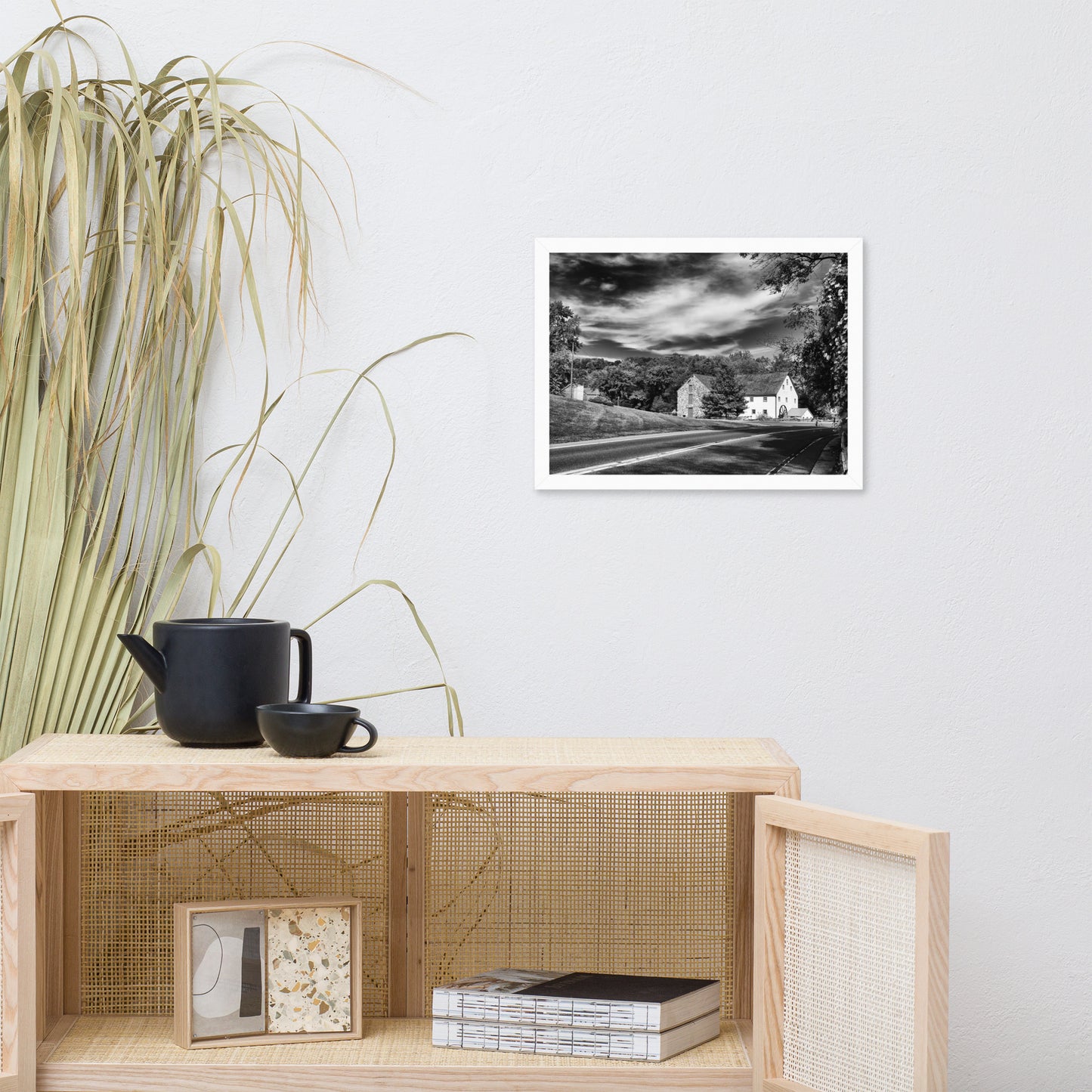 Greenbank Mill Summer in Black and White Framed Photo Paper Wall Art Prints