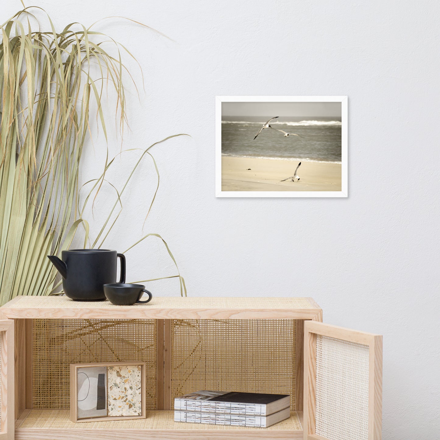 Life at the Shore Coastal Landscape Photo Framed Wall Art Print