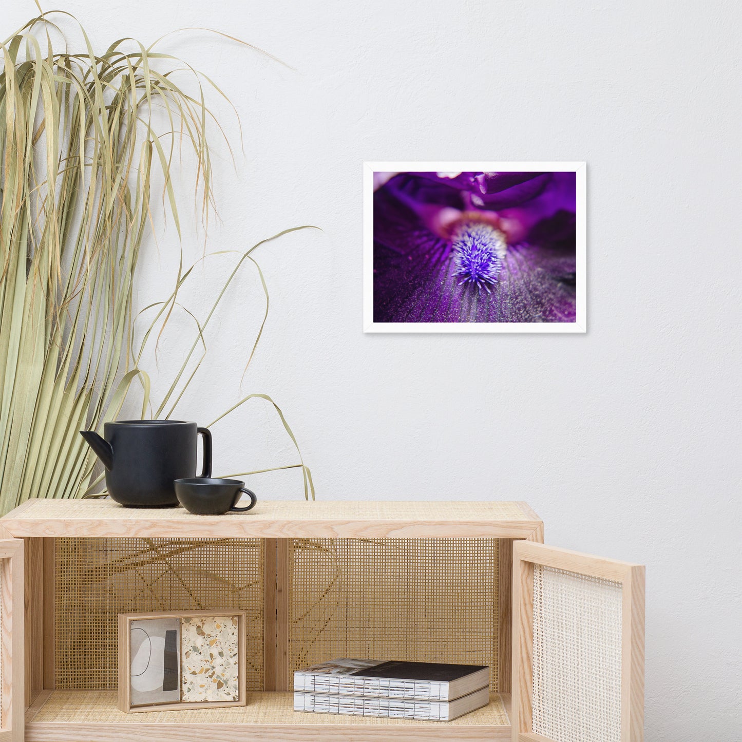 Eye of Iris Floral Nature Photo Framed Wall Art Print