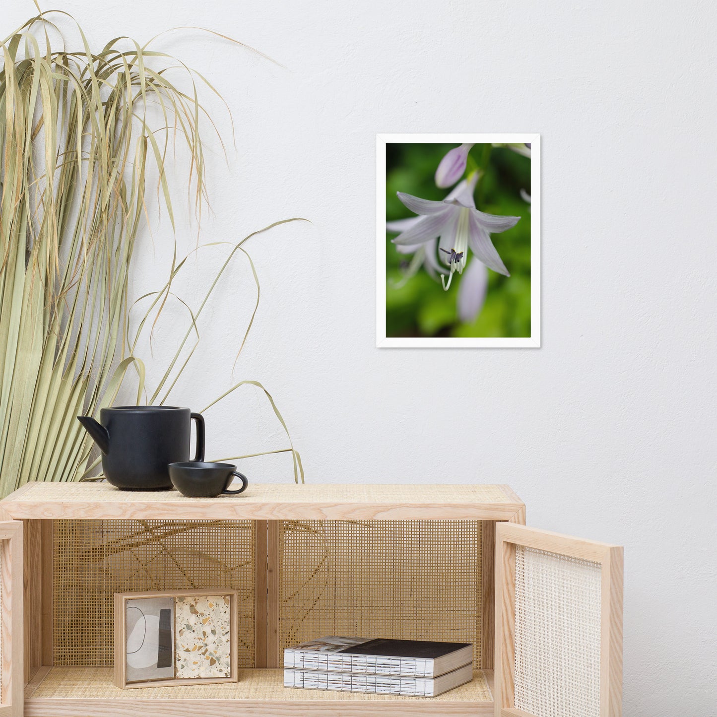 Hosta Bloom Floral Nature Photo Framed Wall Art Print