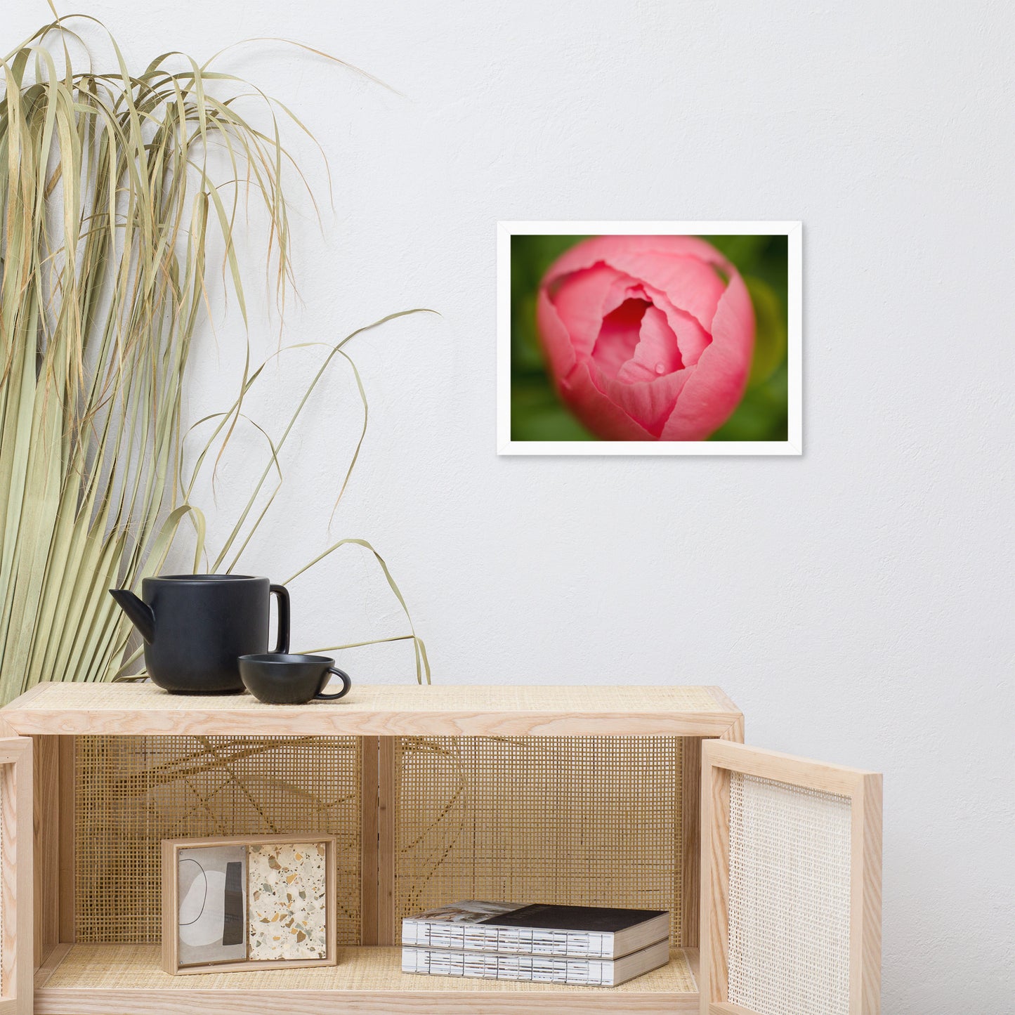 Peony Bud Floral Nature Photo Framed Wall Art Print