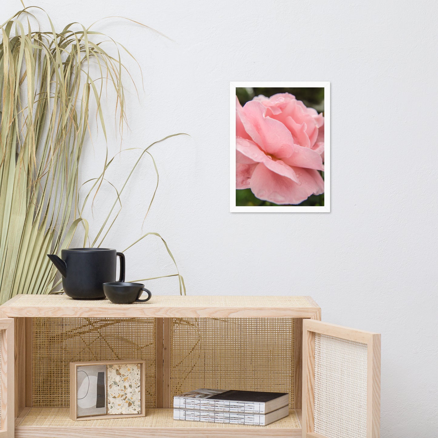 Pink Passion Floral Nature Photo Framed Wall Art Print