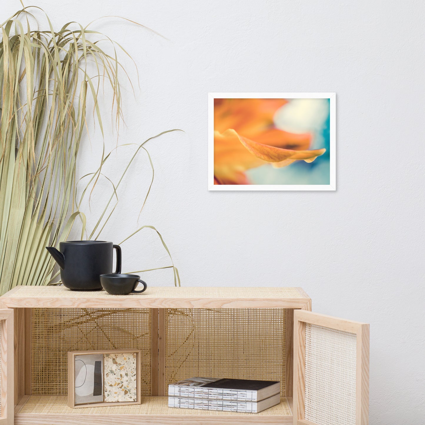 Serene Petals of Life Floral Nature Photo Framed Wall Art Print
