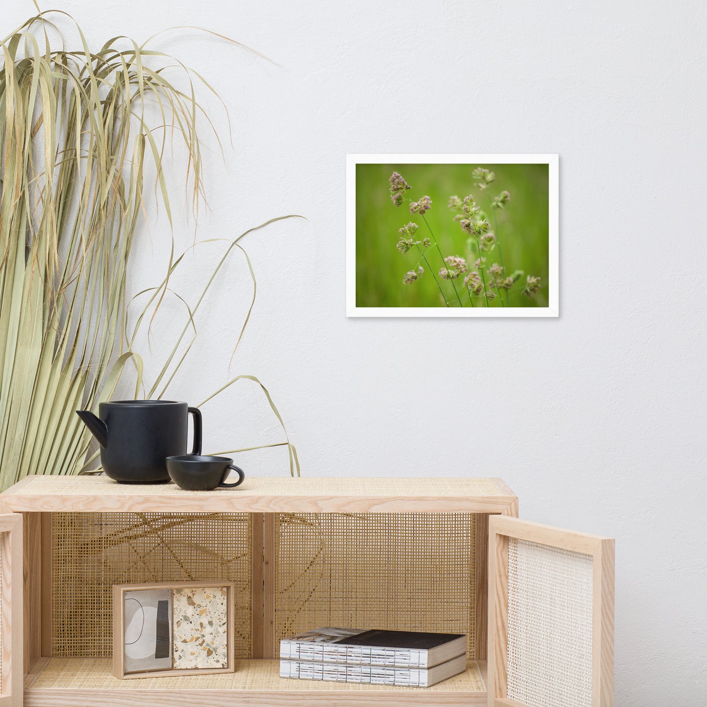 Softened Fields Botanical Nature Photo Framed Wall Art Print