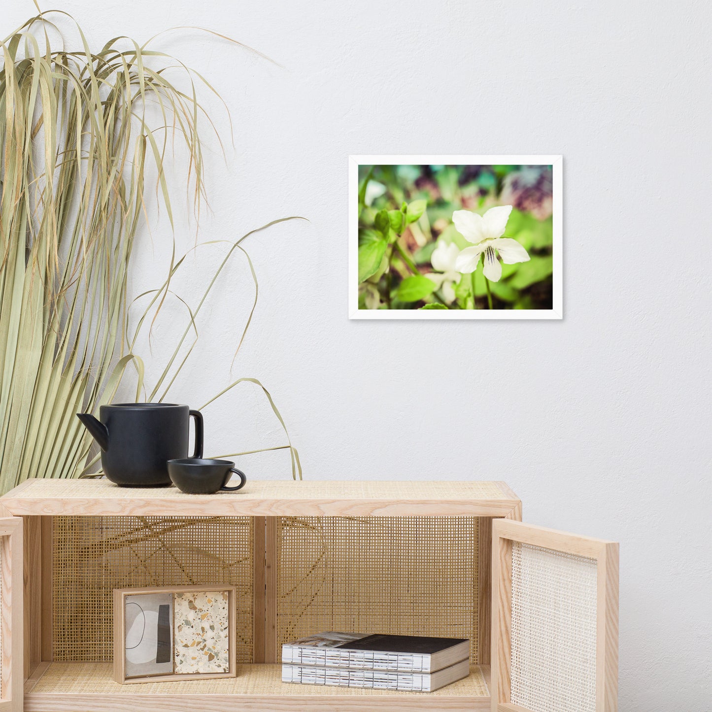 Tranquil China Violet Floral Nature Photo Framed Wall Art Print