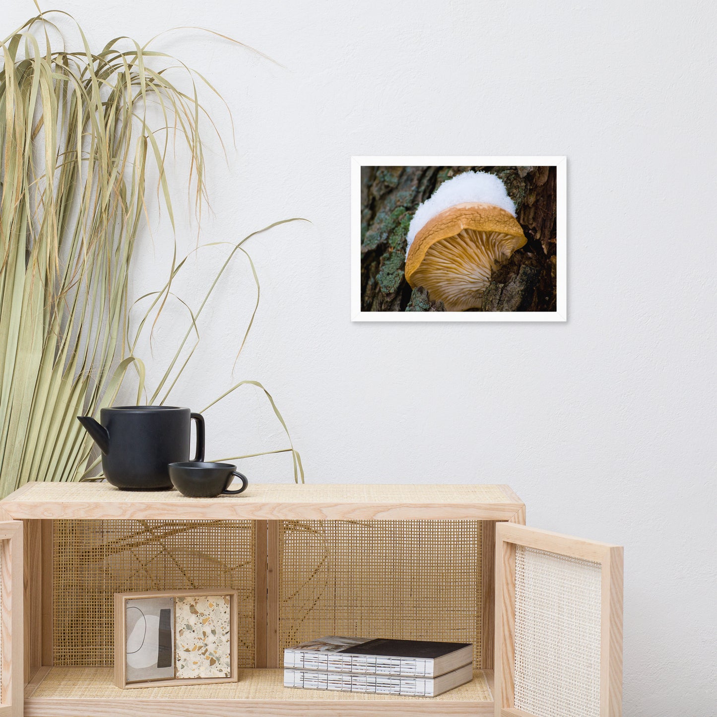 Snow Fungus Botanical Nature Photo Framed Wall Art Print